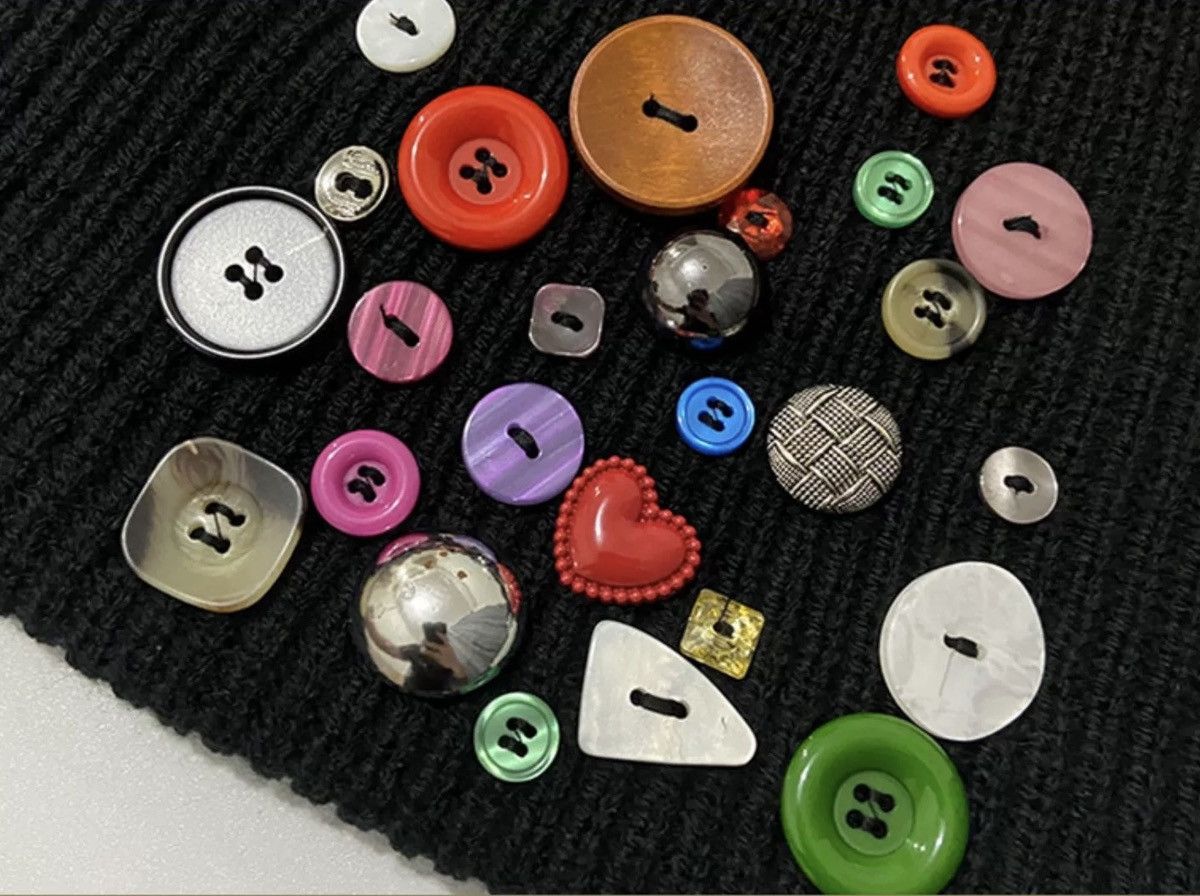 Japanese Brand × Vintage Outdoor retro multi button knitted beanie hat Size ONE SIZE - 2 Thumbnail