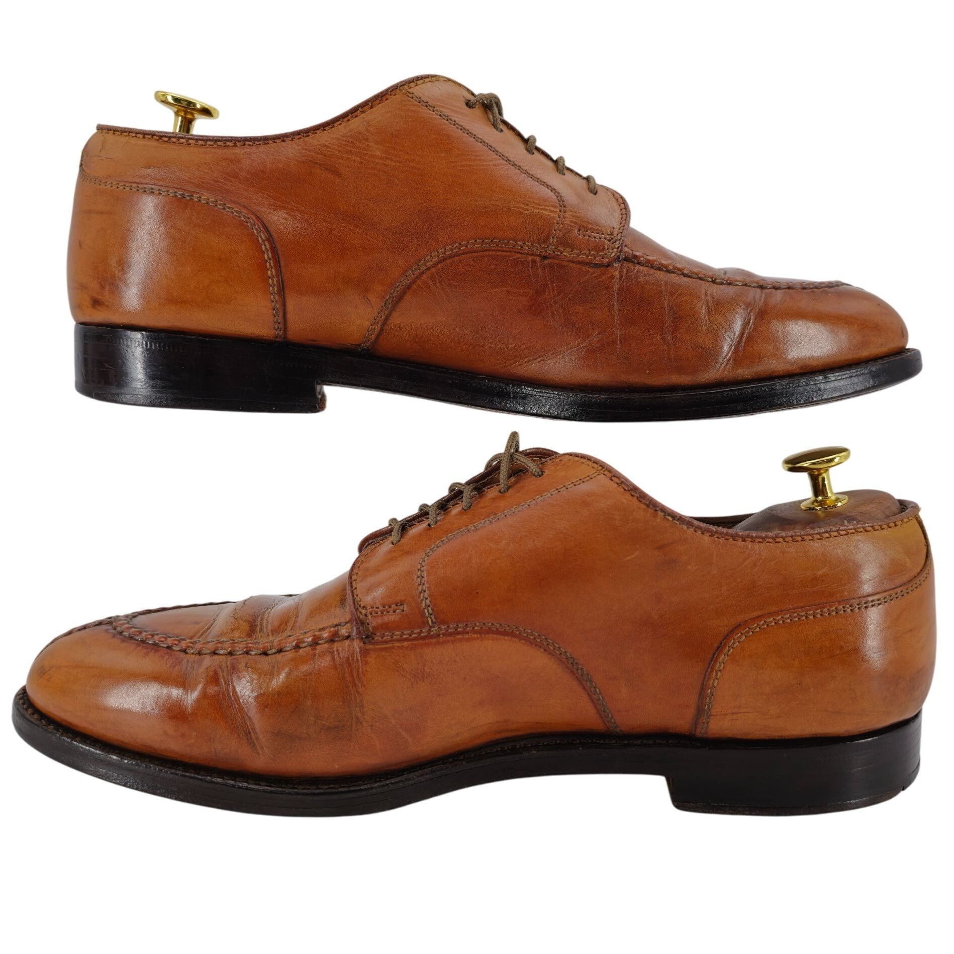 Alden Alden 962 Norwegian Front Blucher Burnished Tan Calf Leather Size US 11 / EU 44 - 6 Thumbnail