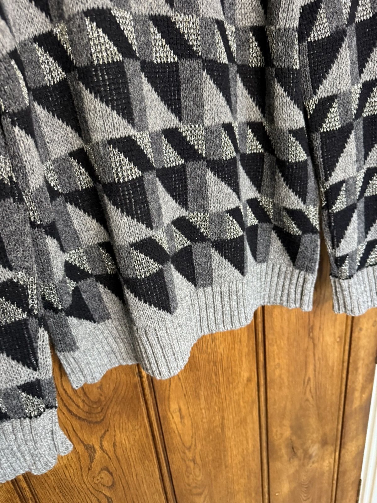 Saint Laurent Paris FW15 Grail Saint Laurent geometric metallic sweater Hedi XL Size US XL / EU 56 / 4 - 13 Thumbnail