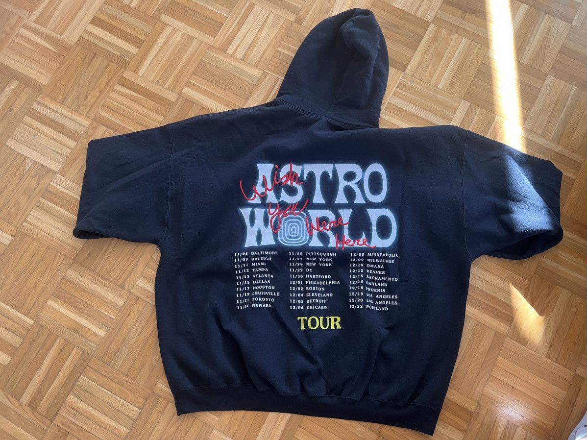 image of Travis Scott Astroworld Hoodie in Black, Men's (Size 2XL)