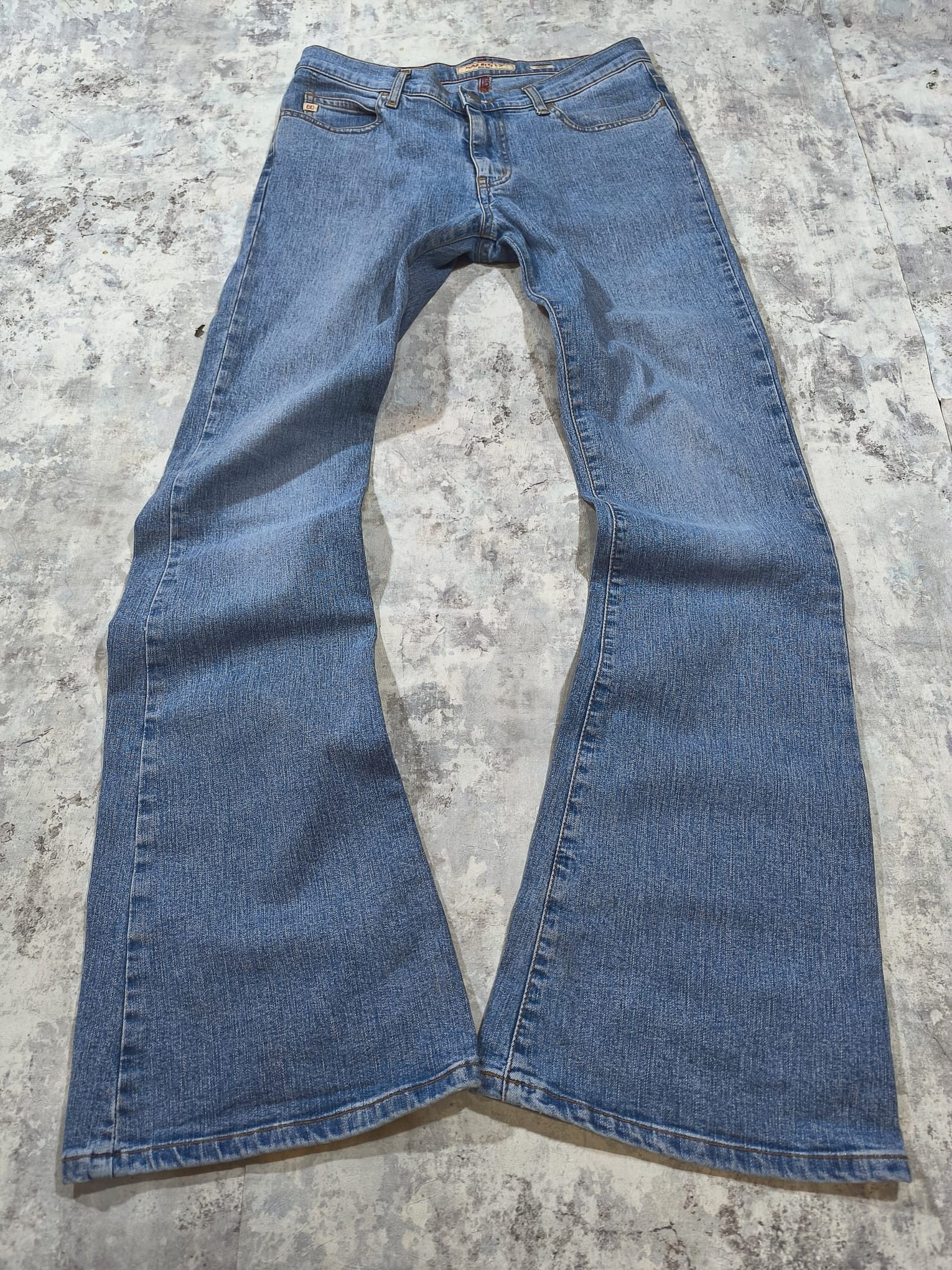 Miss Sixty VINTAGE MISS SIXTY FLARE JEANS BOOTCUT GRUNGE Size 30" / US 8 / IT 44 - 2 Thumbnail