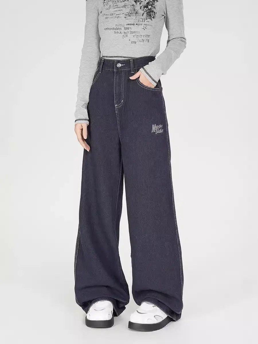 Japanese Brand × Jean Retro loose checkered patchwork jeans Size US 32 / EU 48 - 3 Thumbnail