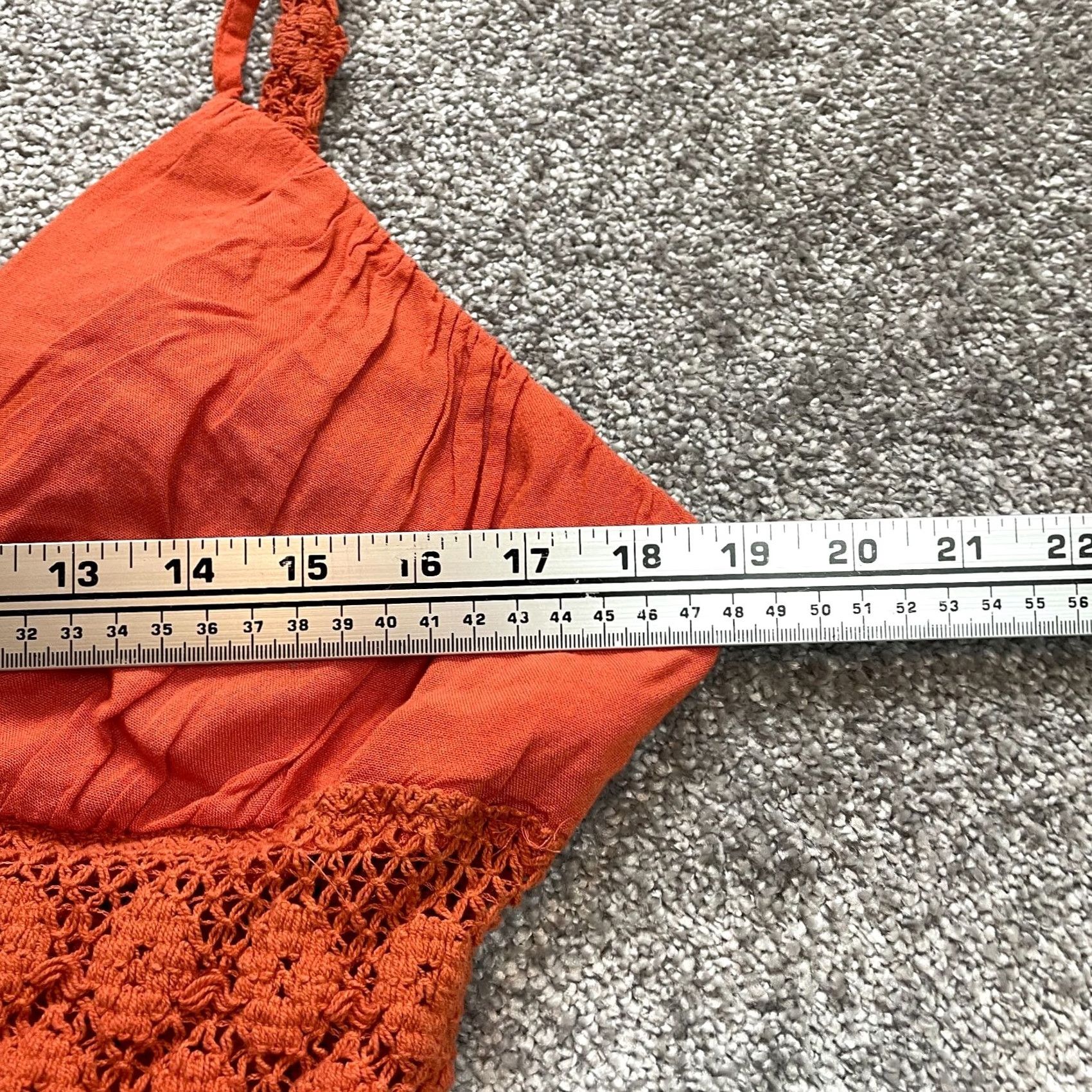 Vintage Jolie & Joy Dress Womens Plus 1X Orange Halter Neck A-Line Sleeveless Midi Rayon Stretch Dress Size XL / US 12-14 / IT 48-50 - 7 Thumbnail
