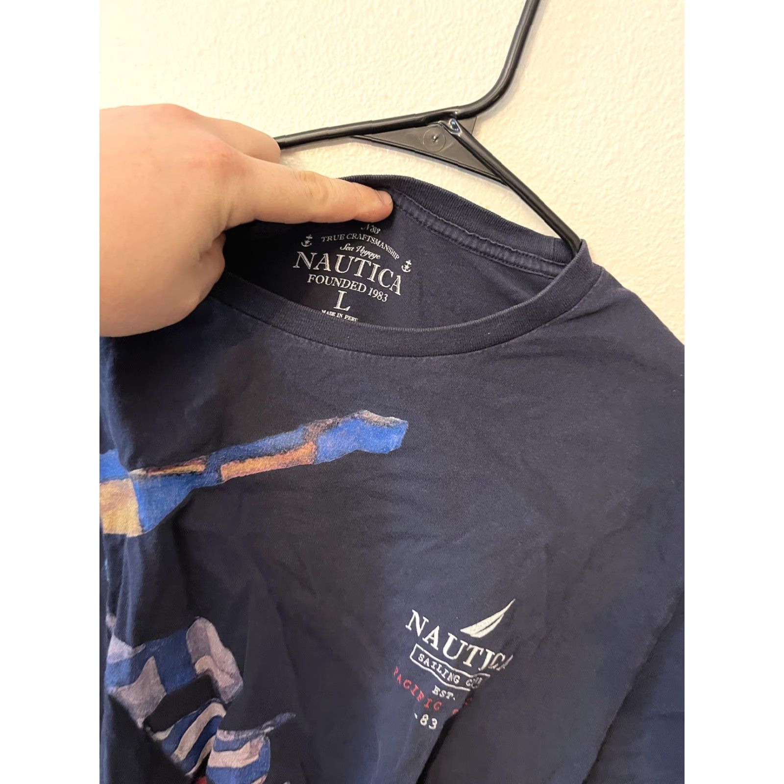 Nautica Nautica T Shirt Mens Size Large Blue Logo Graphic Crew Neck Tee Big Size US L / EU 52-54 / 3 - 2 Thumbnail