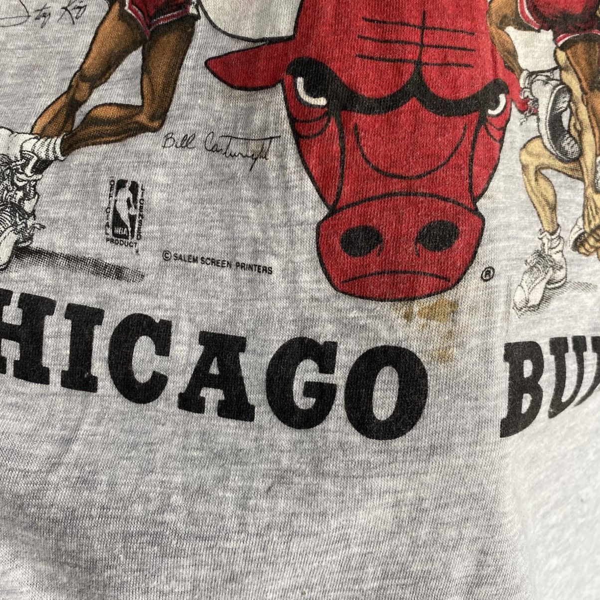 Salem Sportswear VINTAGE 90s CHICAGO BULLS SLAM DUNK TEE SHIRT Size US L / EU 52-54 / 3 - 6 Thumbnail
