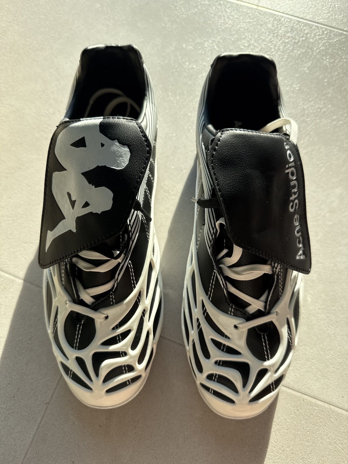 Acne Studios Acne Studios x Kappa SP-UX Lace Up black white low sneakers Size US 10 / EU 43 - 4 Thumbnail