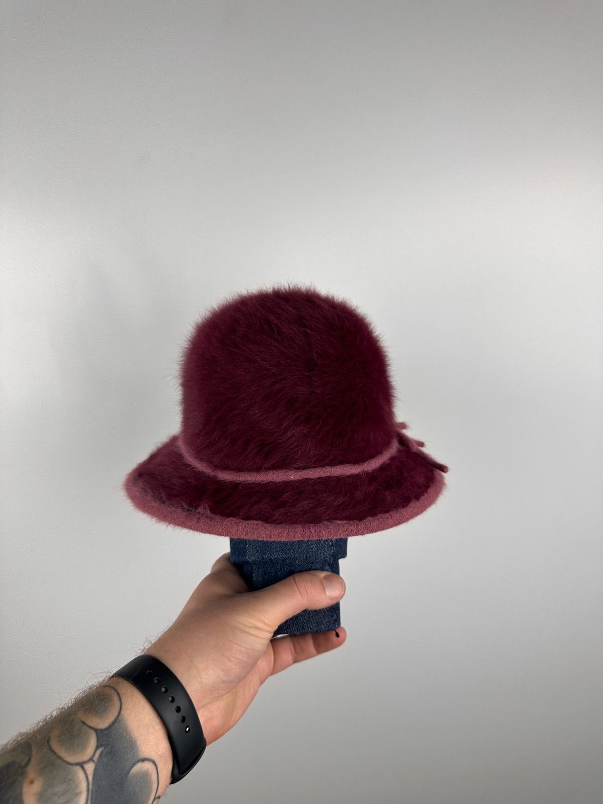 Kangol Kangol Fugora Astra Angora Fur Bucket Hat Plum One Size Size ONE SIZE - 4 Thumbnail