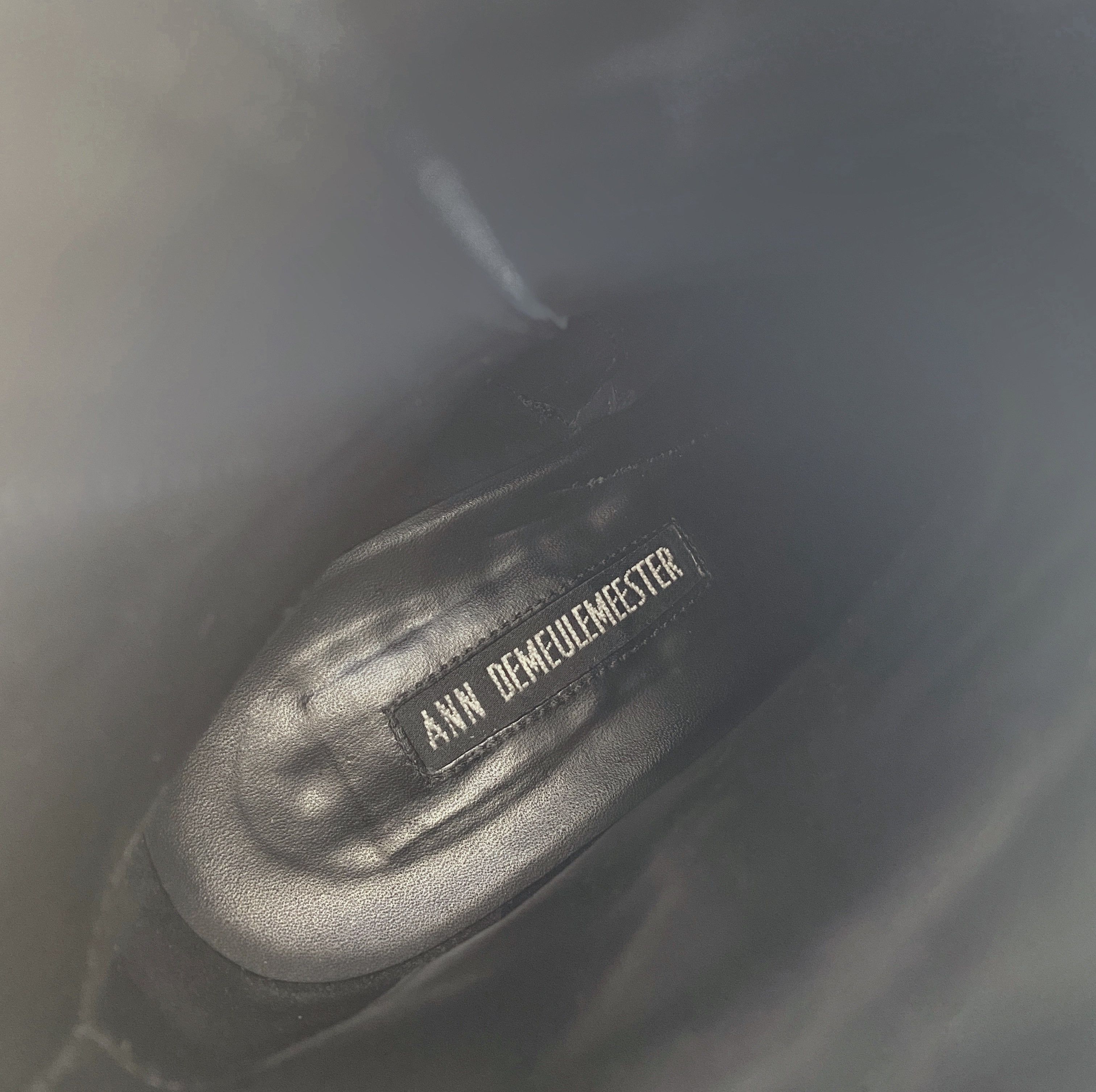 Black Ann Demeulemeester Heeled Western Ankle Boots