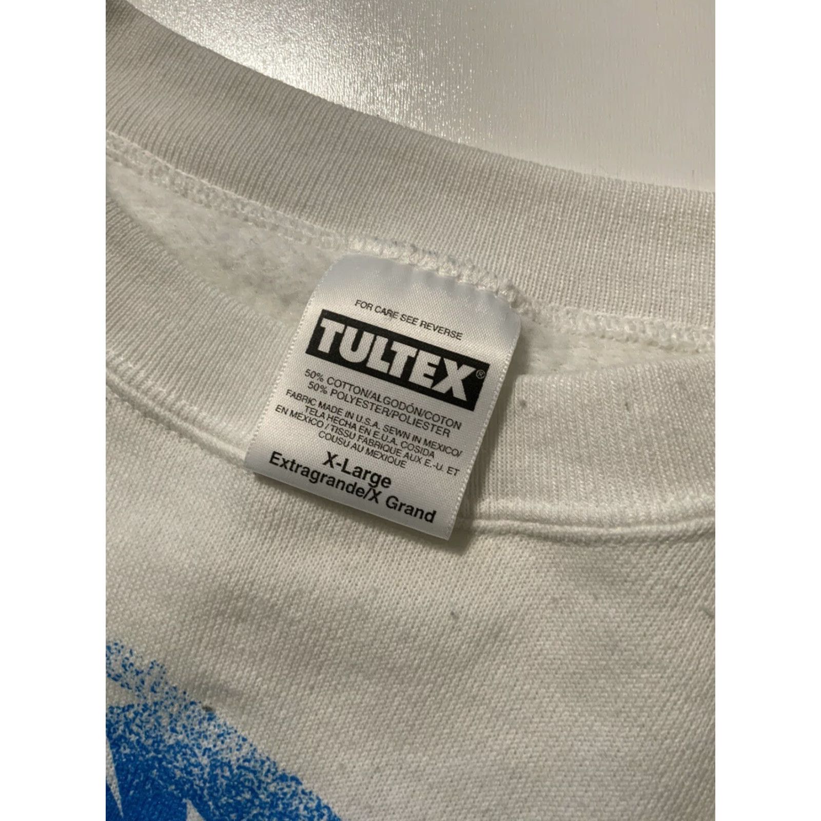 Tultex VINTAGE Tultex Looney Tunes Taz Tasmanian Devil True Blue Crewneck Sweatshirt XL Men White 90s Pullover I? Size US XL / EU 56 / 4 - 7 Thumbnail