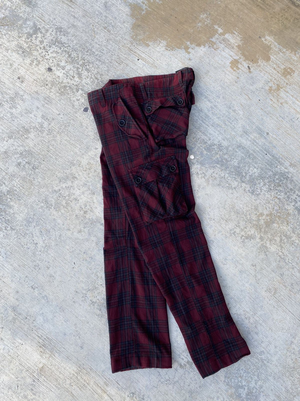 If Six Was Nine Double focus checkered punk cargo pants Size US 31 - 3 Thumbnail