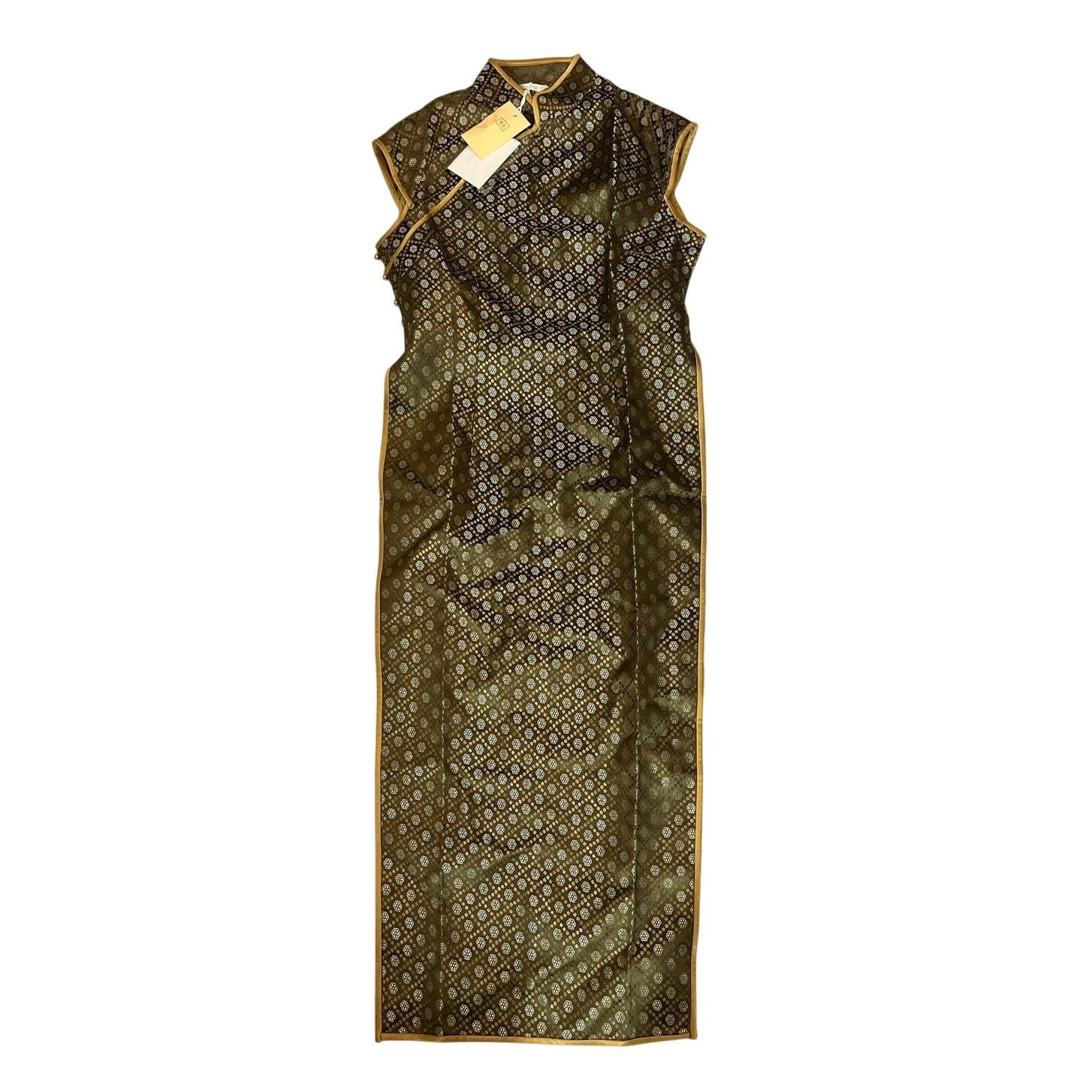 Other Rimless | Deep Green Jacquard Cheongsam Open Back Size S / US 4 / IT 40 - 2 Thumbnail