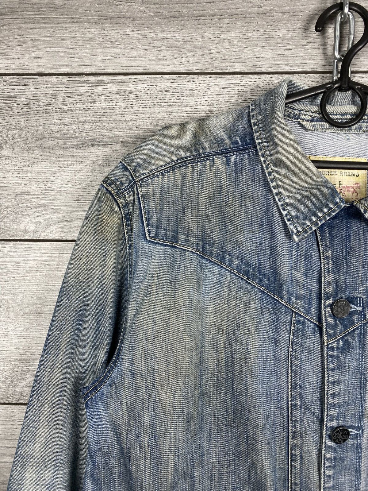 Levi's Mens Vintage Levis Denim Jacket 80s Made in USA Size US L / EU 52-54 / 3 - 2 Thumbnail