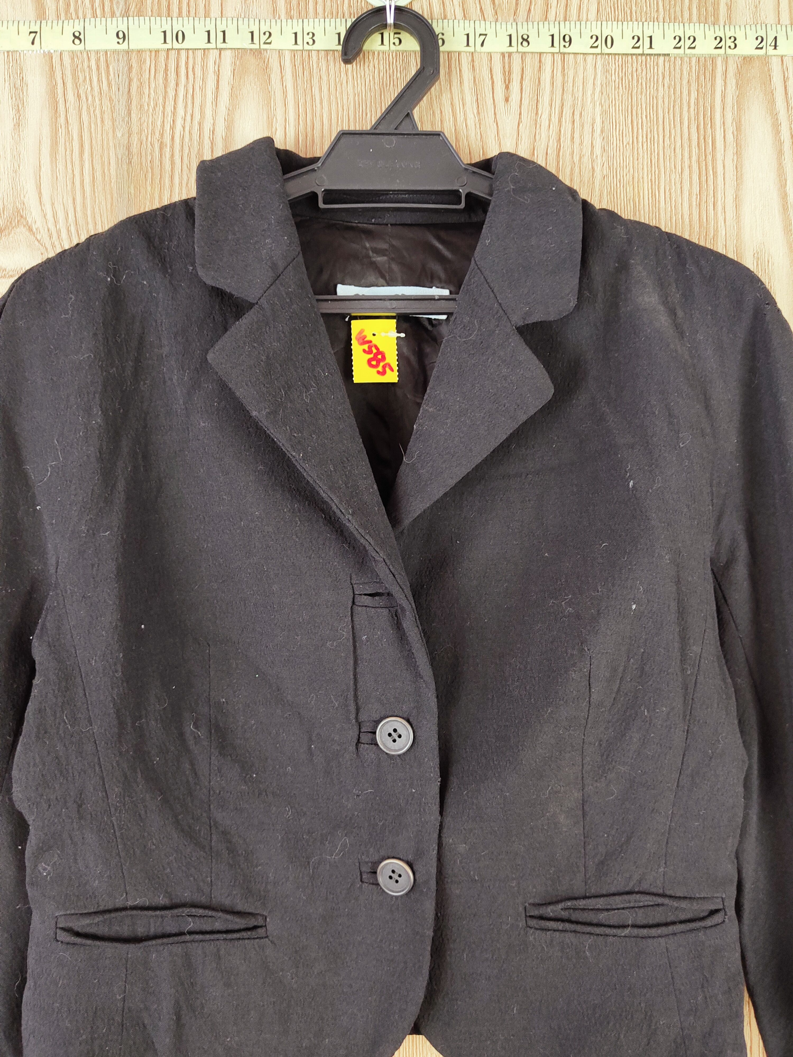 Japanese Brand × Vintage Japan ripped distressed Black Crop Top Blazers #W585 Size S / US 4 / IT 40 - 2 Thumbnail