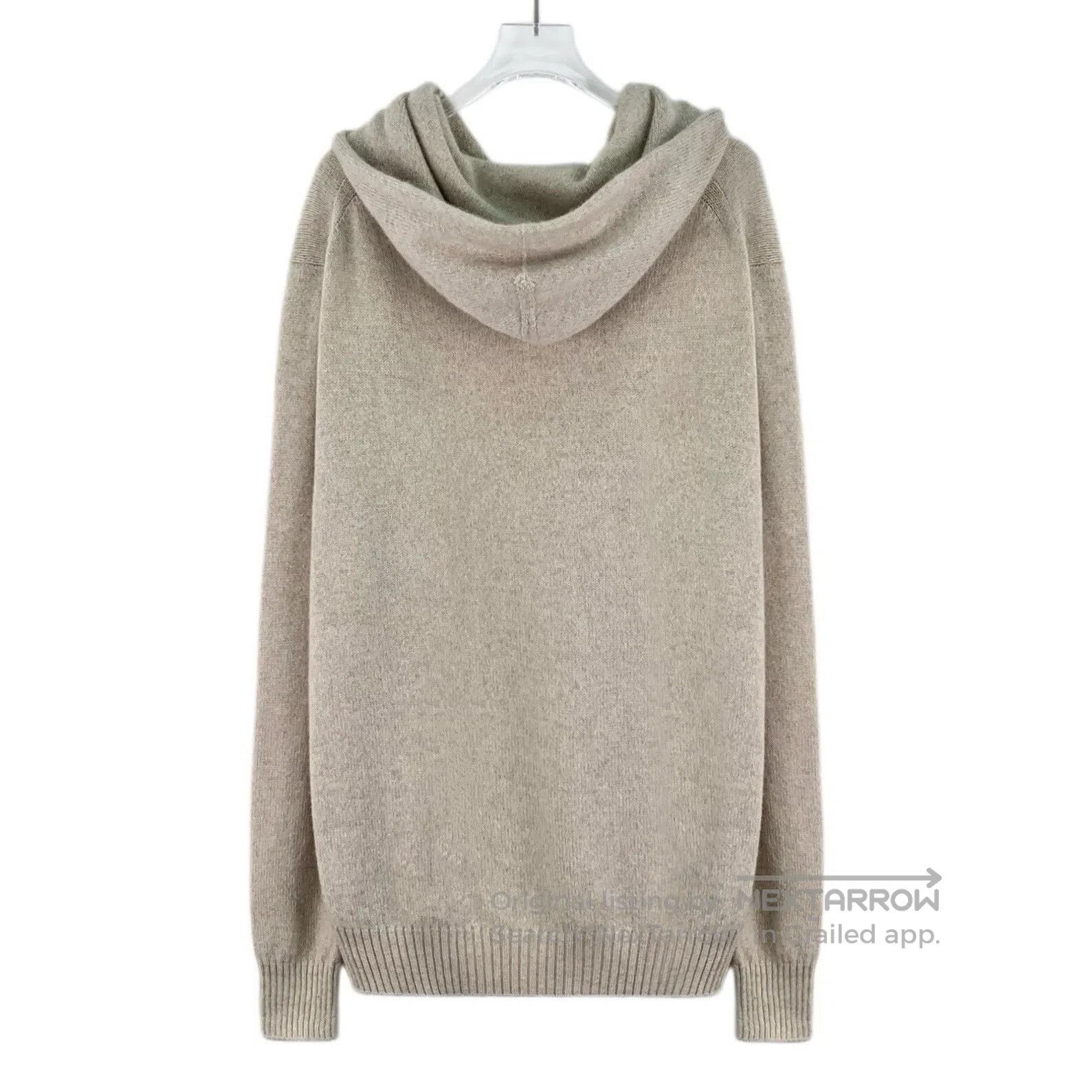Dior Dior Oatmeal Logo Lettering Embroidered Cashmere Hooded Lo Size US M / EU 48-50 / 2 - 2 Thumbnail