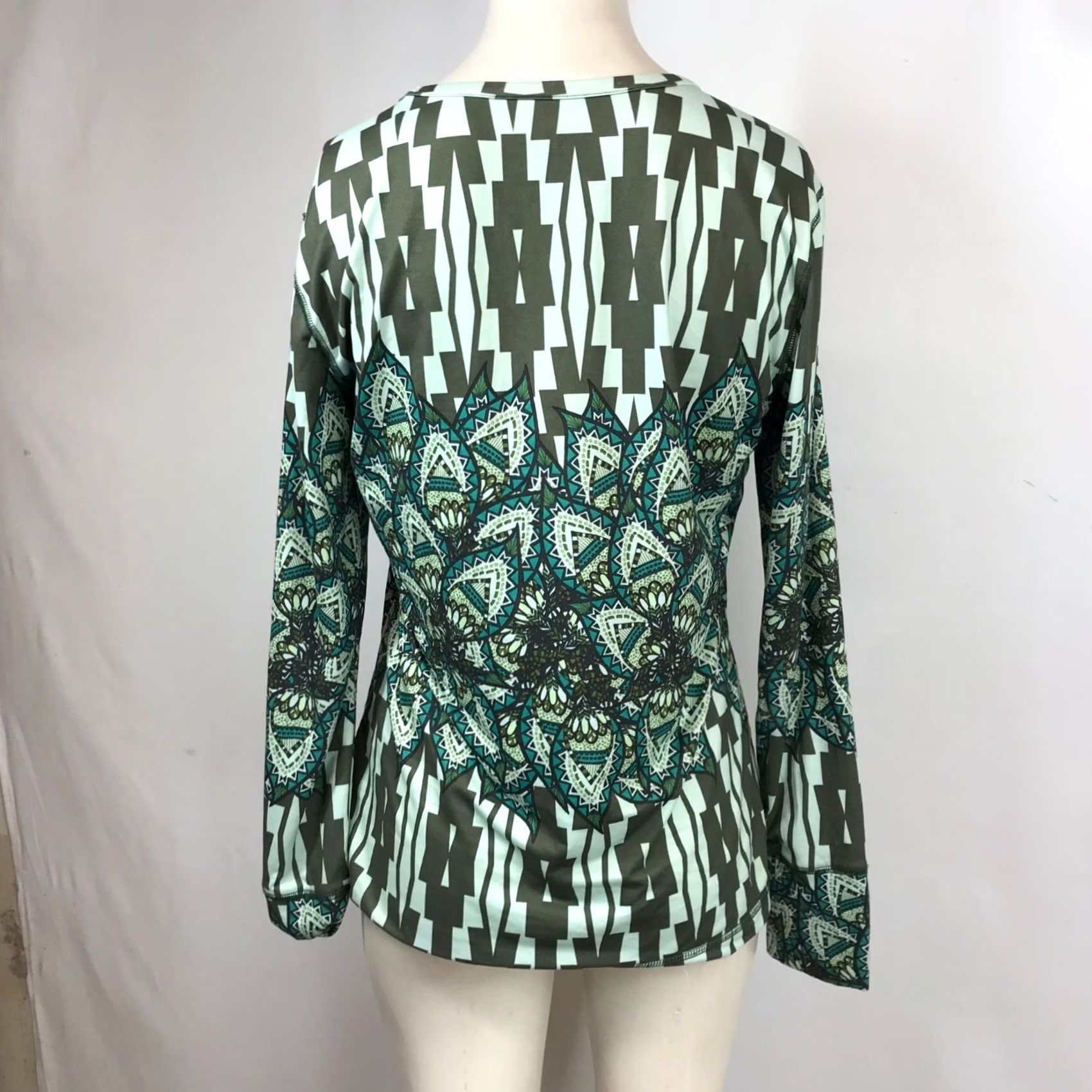 Vintage TITLE NINE - WOMEN'S M - GREEN LONG SLEEVE SHIRT Size M / US 6-8 / IT 42-44 - 6 Thumbnail