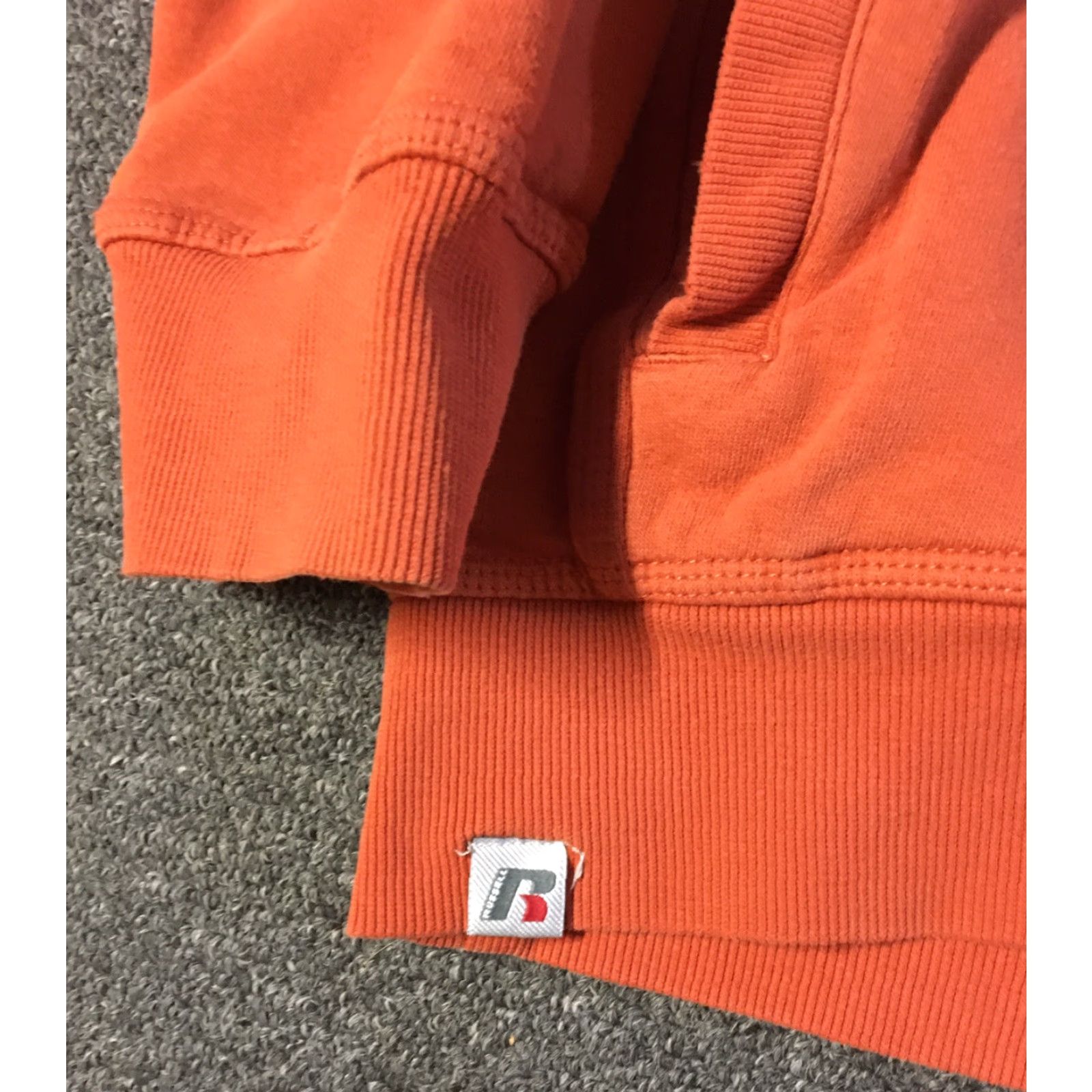 Russell Athletic VINTAGE Russell Athletic Faded Bleach Hoodie 2XL Orange Men Sweatshirt Pullover Thrashed 90s Size US XXL / EU 58 / 5 - 4 Thumbnail