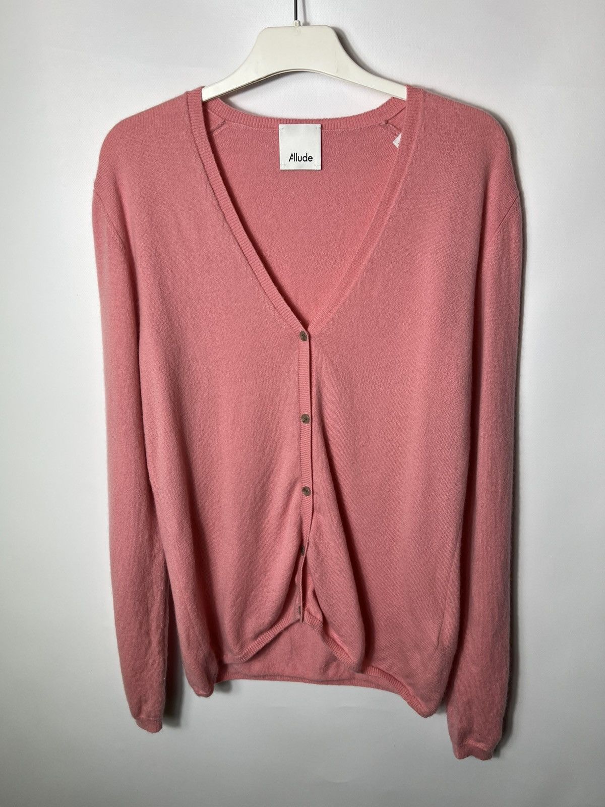 Allude Vintage luxury Allude Womens Pink Cashmere Cardigan Size Xl Size XL / US 12-14 / IT 48-50 - 1 Thumbnail