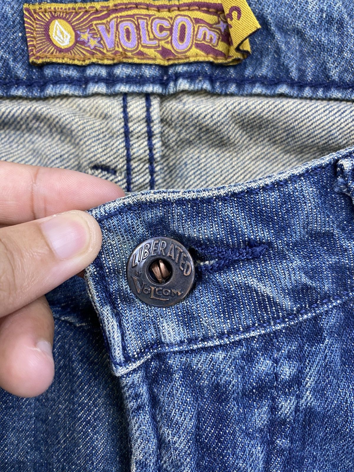 Le Grande Bleu (L.G.B.) × Vintage × Volcom Vintage Flared Volcom Liberated Bootcut Style Denim Pants Size US 30 / EU 46 - 8 Thumbnail