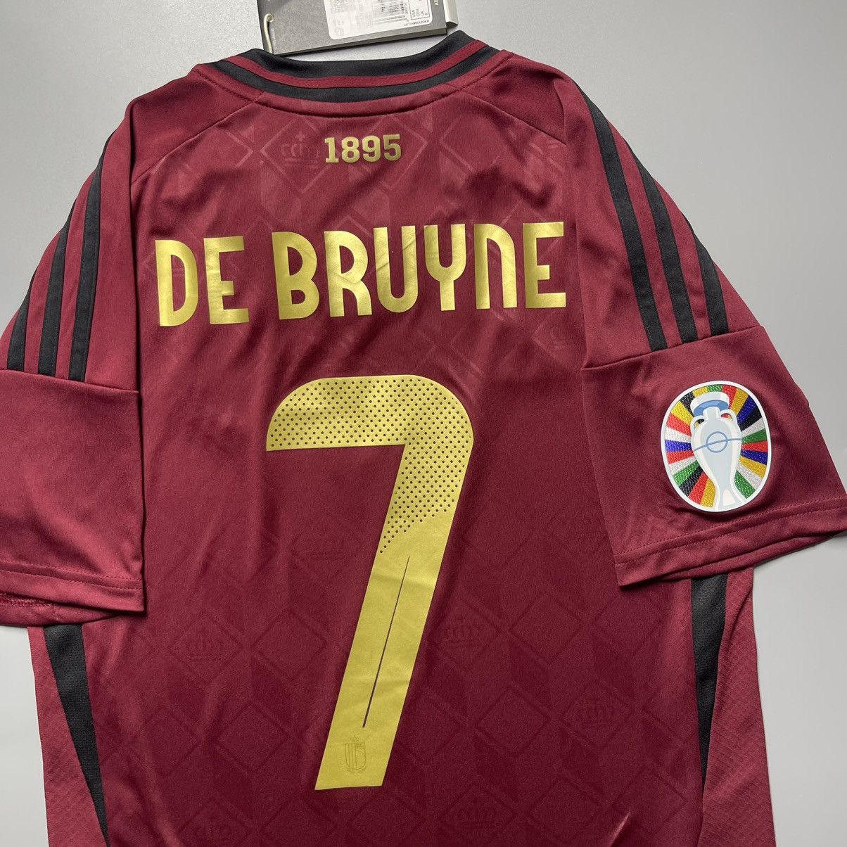Vintage 13-14 Y BELGIUM ADIDAS 2024 EURO SOCCER JERSEY #7 DE BRUYNE Size US XXS / EU 40 - 10 Thumbnail