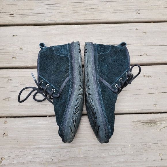 Ugg Ugg Neumel Black Suede Leather Shearling Lined Chukka Boots Size US 7 / IT 37 - 4 Thumbnail