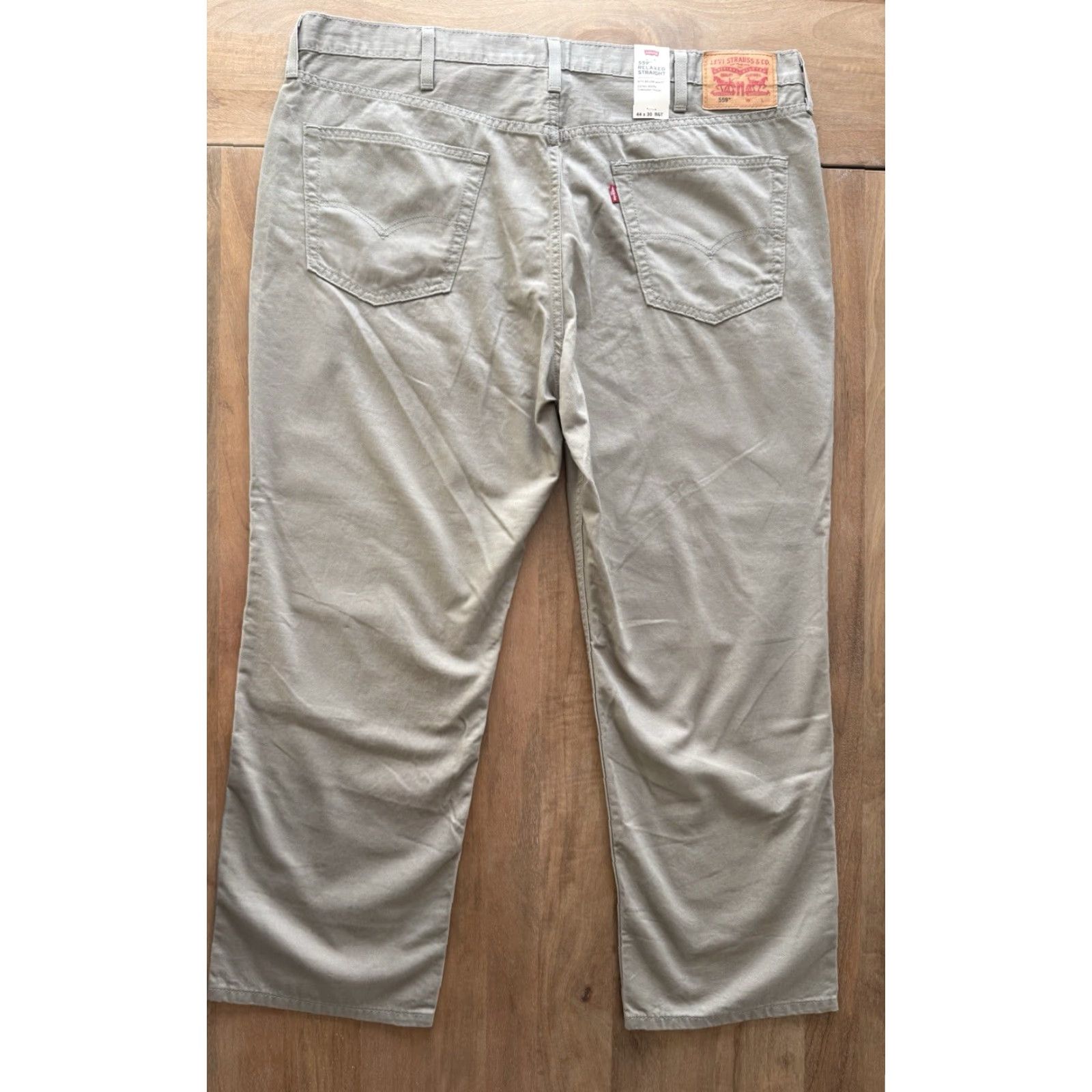 Levi's Levi's 559 Jeans Men Big & Tall 44x30 Beige Relaxed Straight Denim 5-Pocket Button Zip Size US 44 / EU 60 - 2 Thumbnail