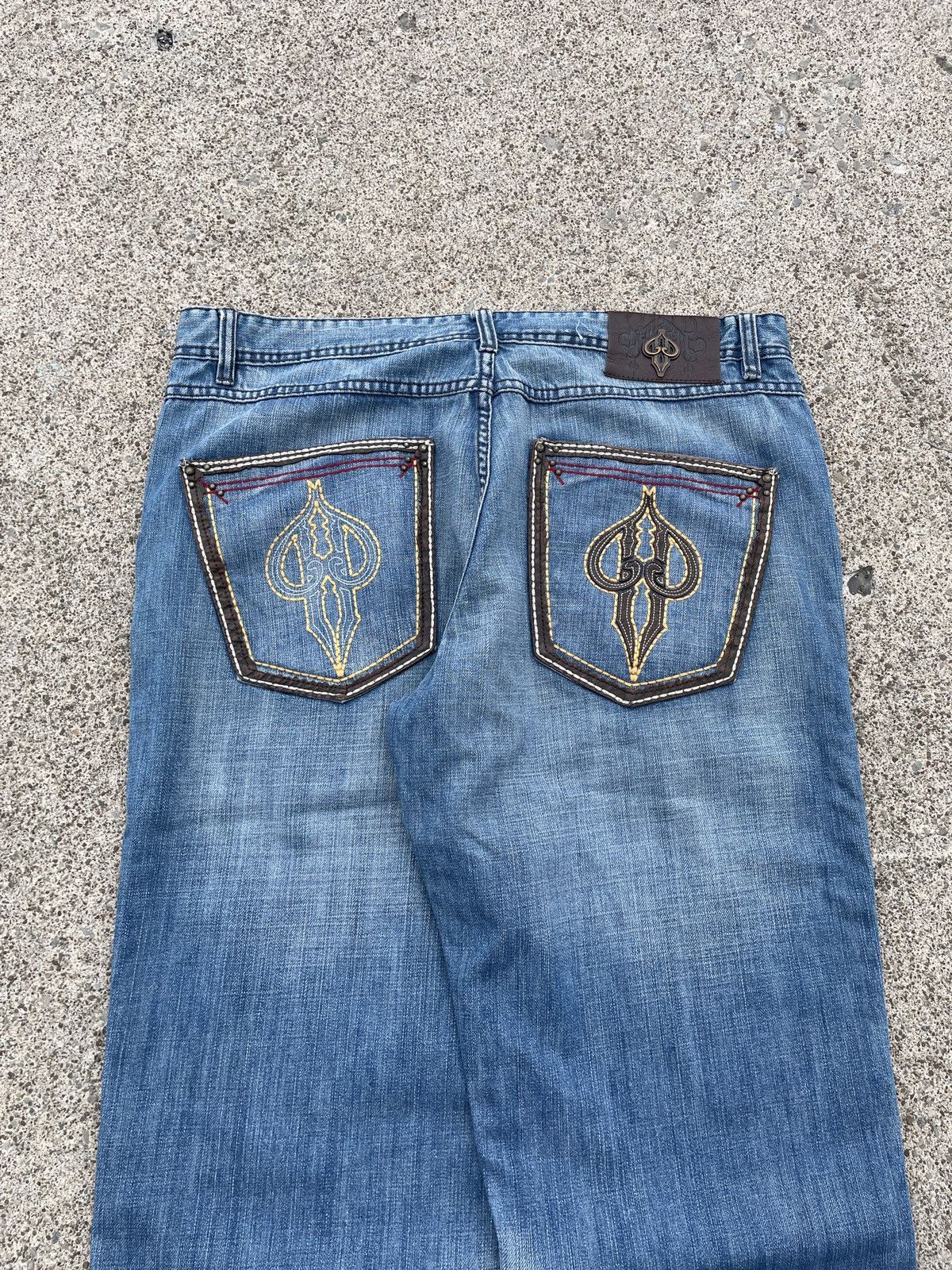Pelle Pelle VTG Pelle Pelle Embroidered Baggy Denim Size US 38 / EU 54 - 2 Thumbnail