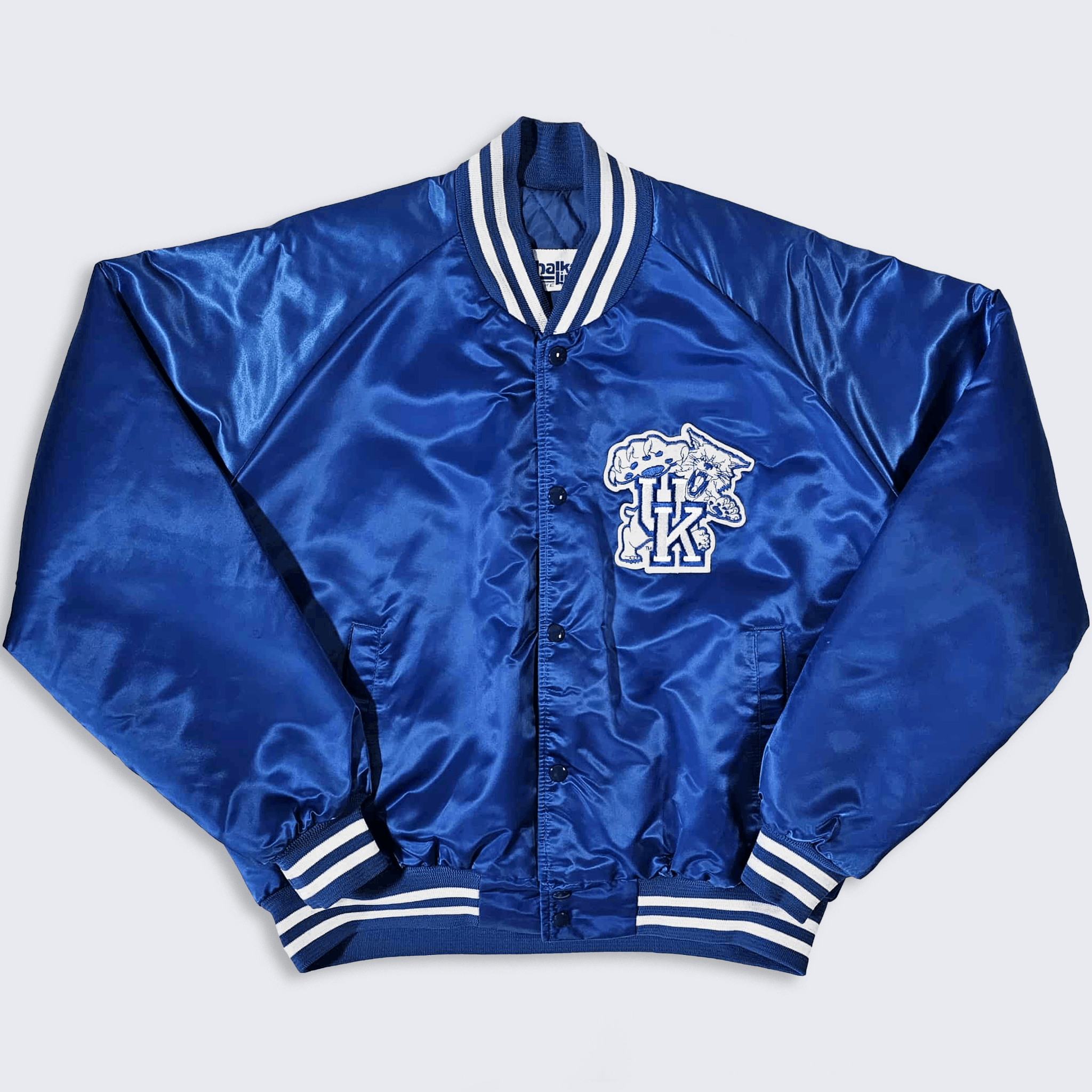 Chalk Line Kentucky Wildcats Vintage 80s Chalk Line Satin Bomber Jacket Size US XL / EU 56 / 4 - 2 Thumbnail