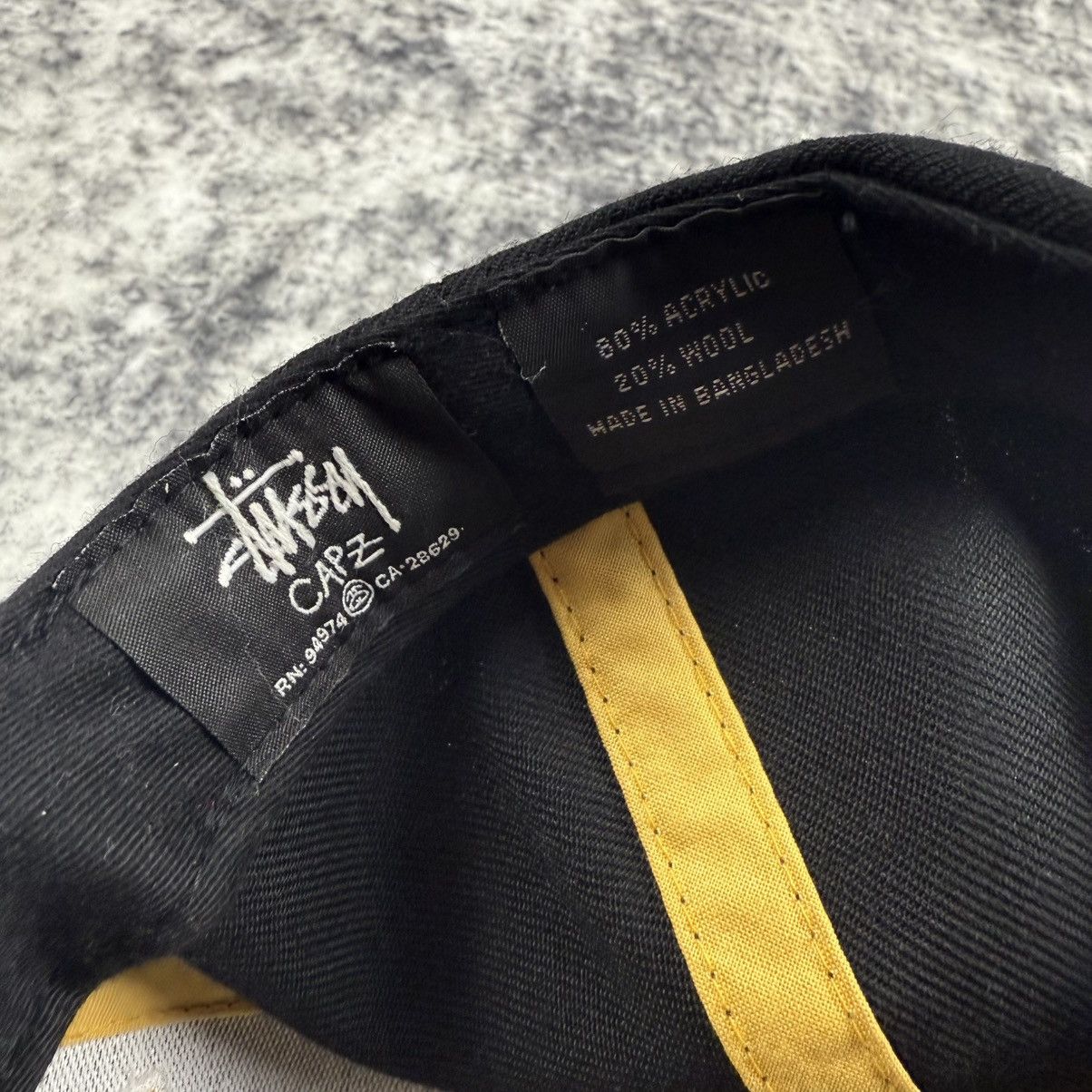 Stussy Stussy Vintage International Baseball ‘Black/Yellow’ Cap Size ONE SIZE - 5 Thumbnail