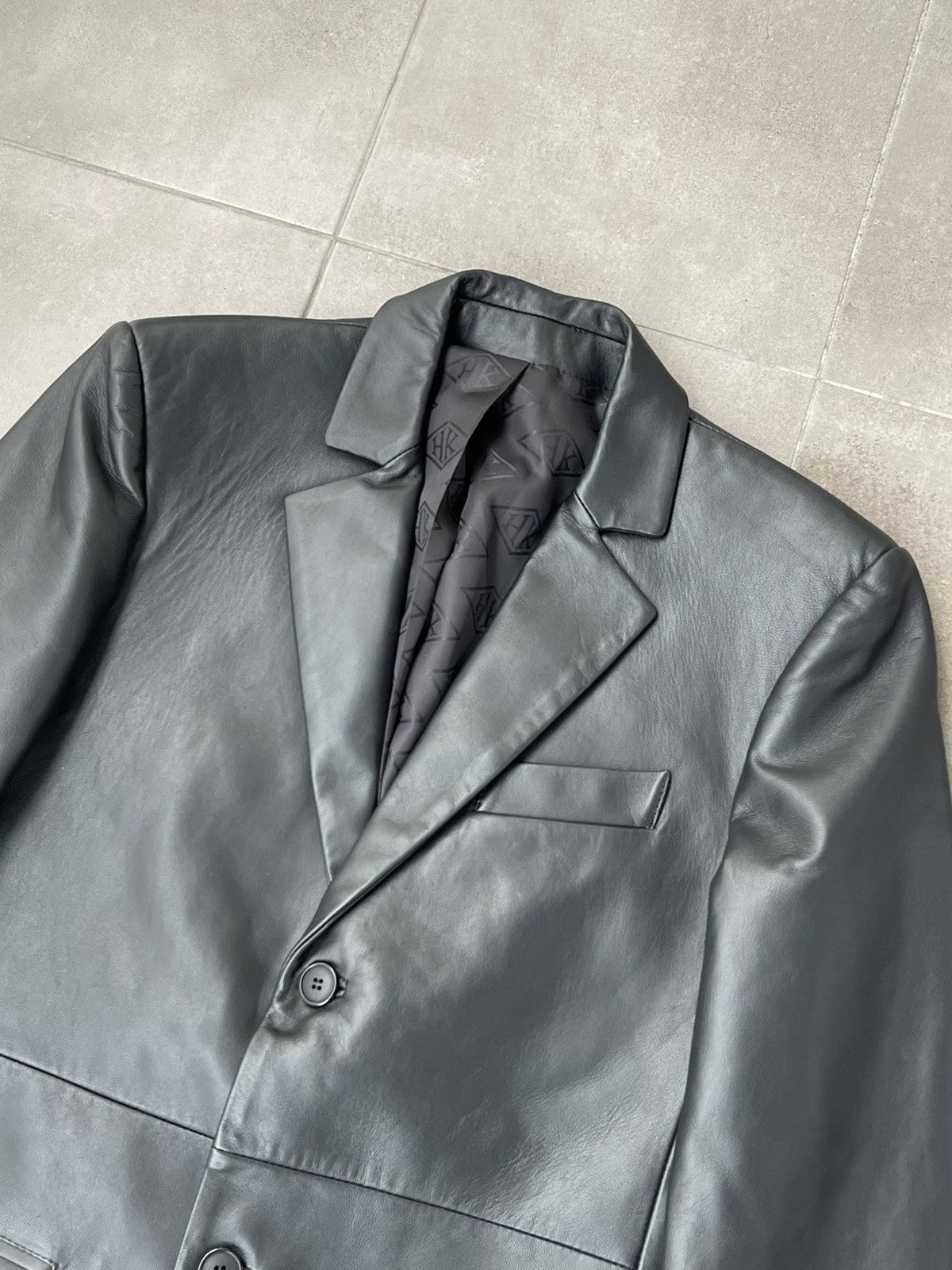 Han Kjobenhavn !DS! FW22 Han Kjobenhavn Black Leather Blazer Jacket Size US M / EU 48-50 / 2 - 12 Thumbnail