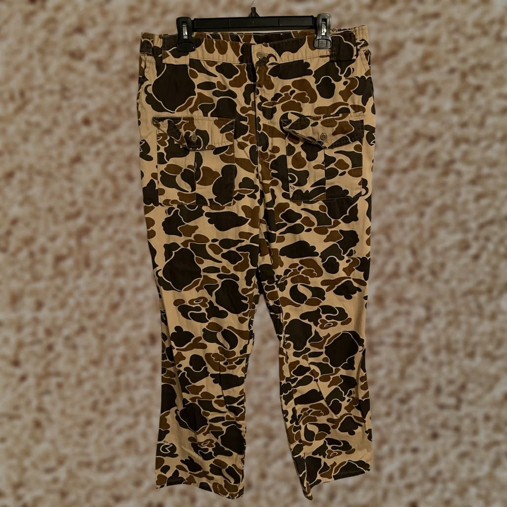 Vintage VINTAGE 10X Tan Duck Camo Hunting Outdoor Made USA Cargo Pants Men's Large Reg Size US 33 - 1 Thumbnail