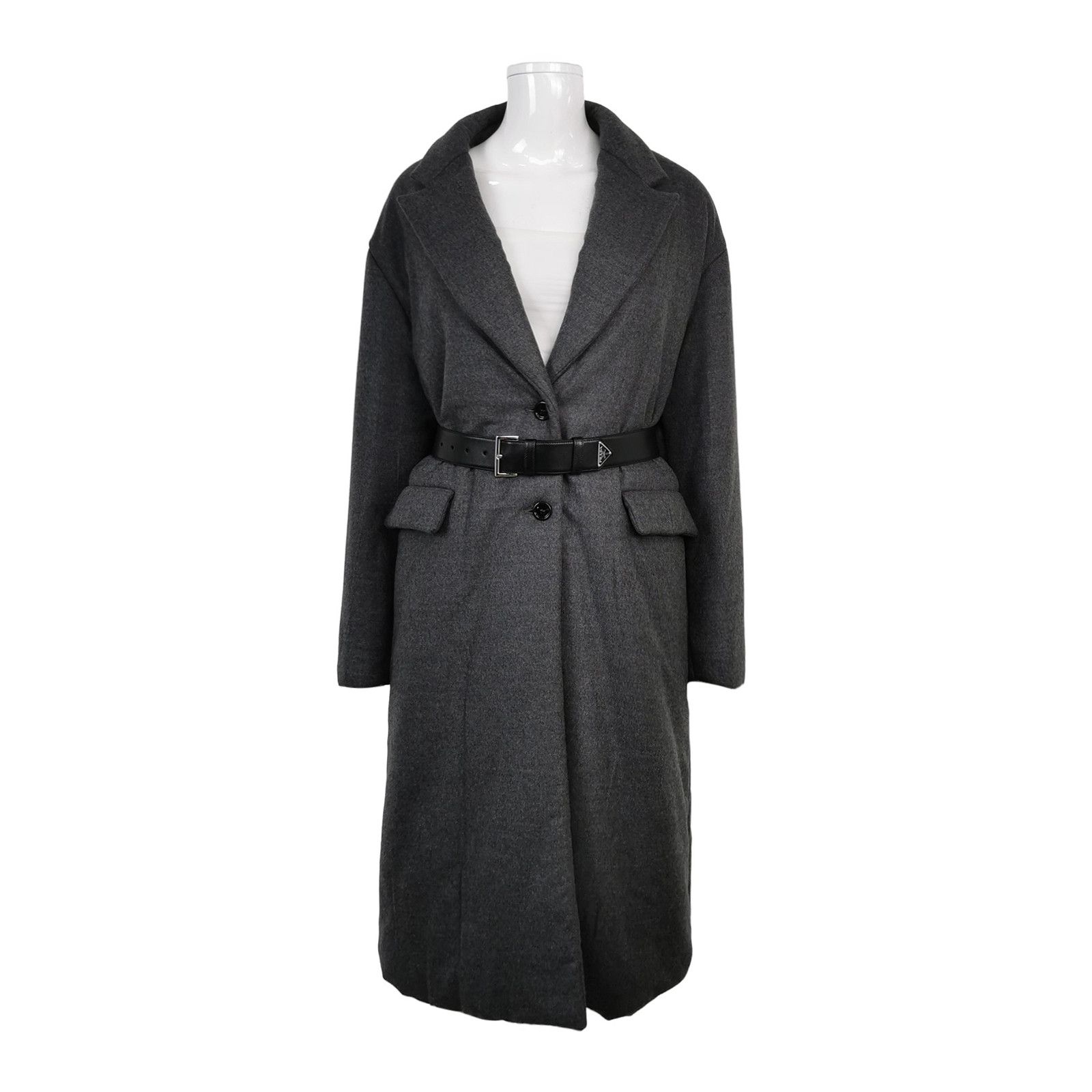 Prada Prada Belted Wool Cashmere Blend Coat Size 42 Size M / US 6-8 / IT 42-44 - 1 Thumbnail