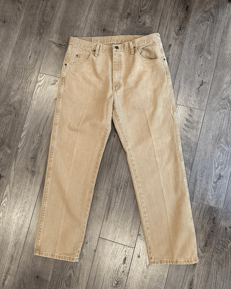 Vintage × Wrangler Vintage Wrangler Khaki Straight Fit Men's Jeans - Size 36x30 Size US 36 / EU 52 - 1 Thumbnail