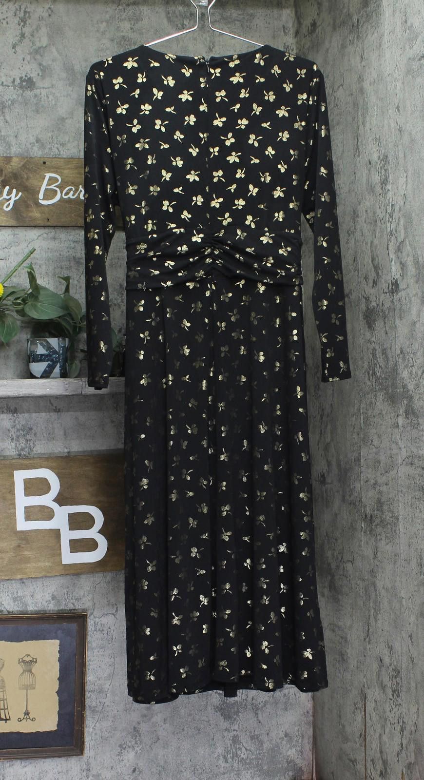 Tommy Hilfiger Nwt Tommy Hilfiger Sleeve Fit Flare Dress Black / Gold 16 Size XXL / US 16-18 / IT 52-54 - 2 Thumbnail