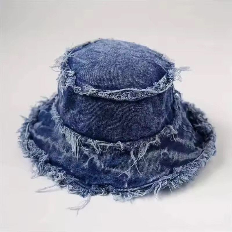 Japanese Brand Avant Garde Washed Reversible Distressed Raw Bucket Hat Size ONE SIZE - 3 Thumbnail