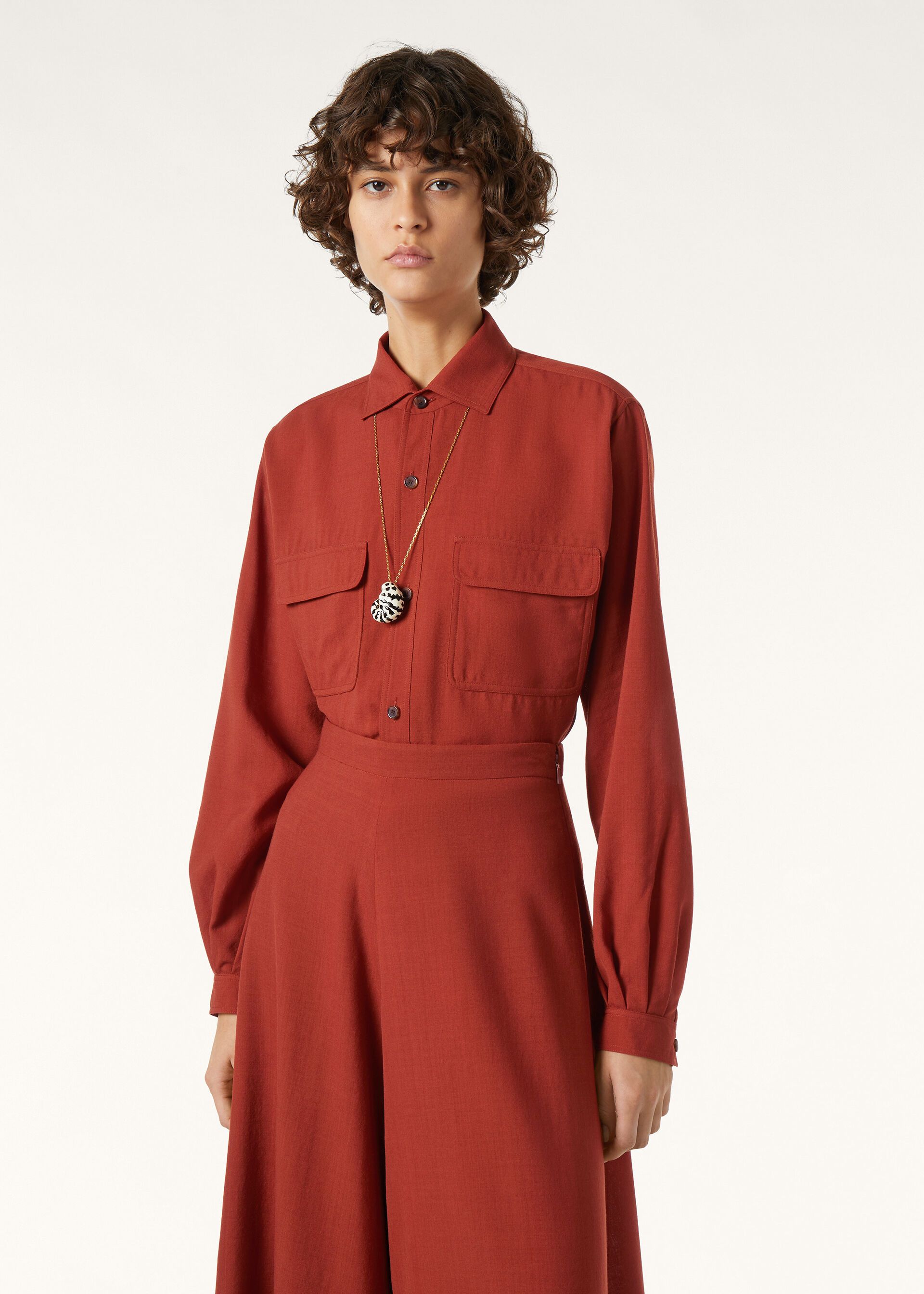 Loro Piana os11x0426 FAQ5856 Ida Shirt in Dry Roses Size S / US 4 / IT 40 - 3 Thumbnail