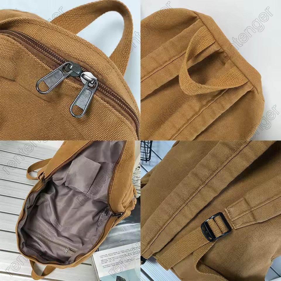 Japanese Brand Heavyweight Canvas Multi-Pocket Backpack Size ONE SIZE - 5 Thumbnail