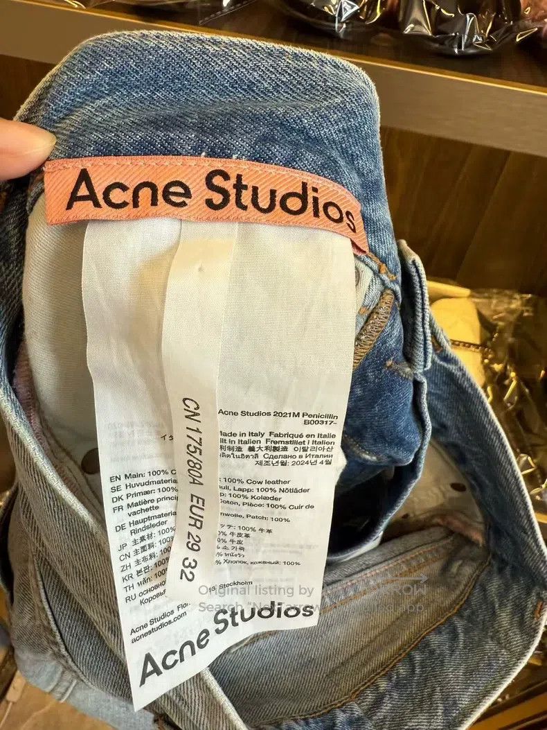 Acne Studios Acne Studios Indigo Dyed Ripped Denim Pants Size 29" - 3 Thumbnail