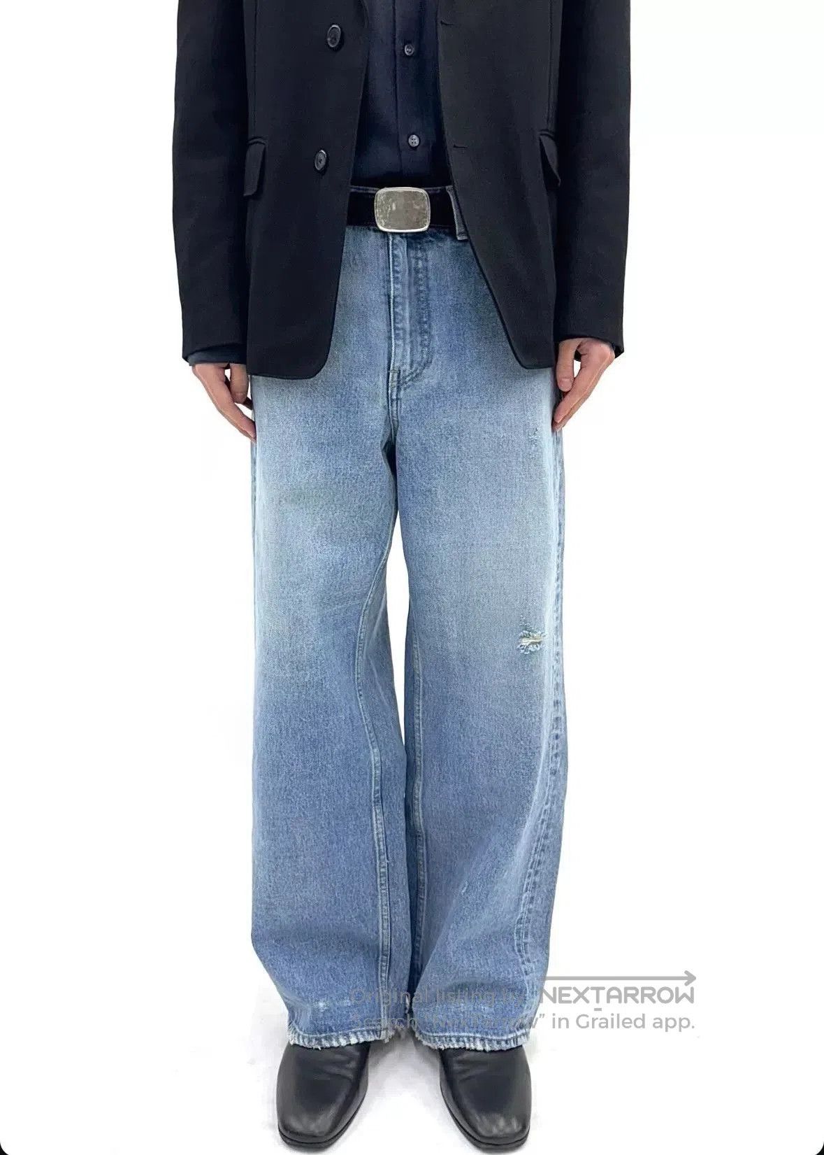 Vuja De distressed selvedge blue jeans for casual wear. Size US 34 / EU 50 - 9 Thumbnail