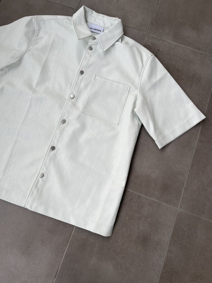 Han Kjobenhavn !DS! SS21 Han Kjobenhavn White Croc Skin Summer Shirt Size US M / EU 48-50 / 2 - 8 Thumbnail