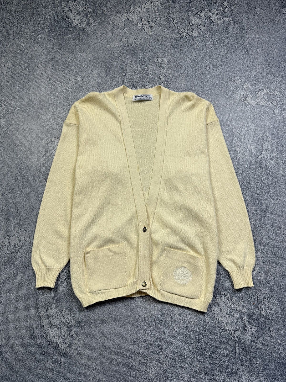 Burberry Burberry vintage wool cardigan pocket logo embroidered Size US L / EU 52-54 / 3 - 1 Thumbnail