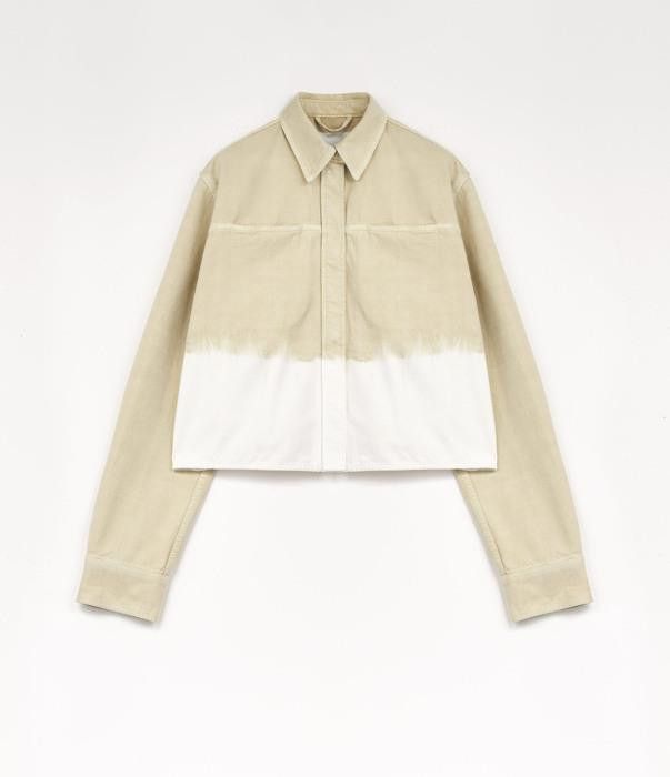 Jil Sander o1w1db10825 Shirt in Beige/White Size S / US 4 / IT 40 - 1 Thumbnail