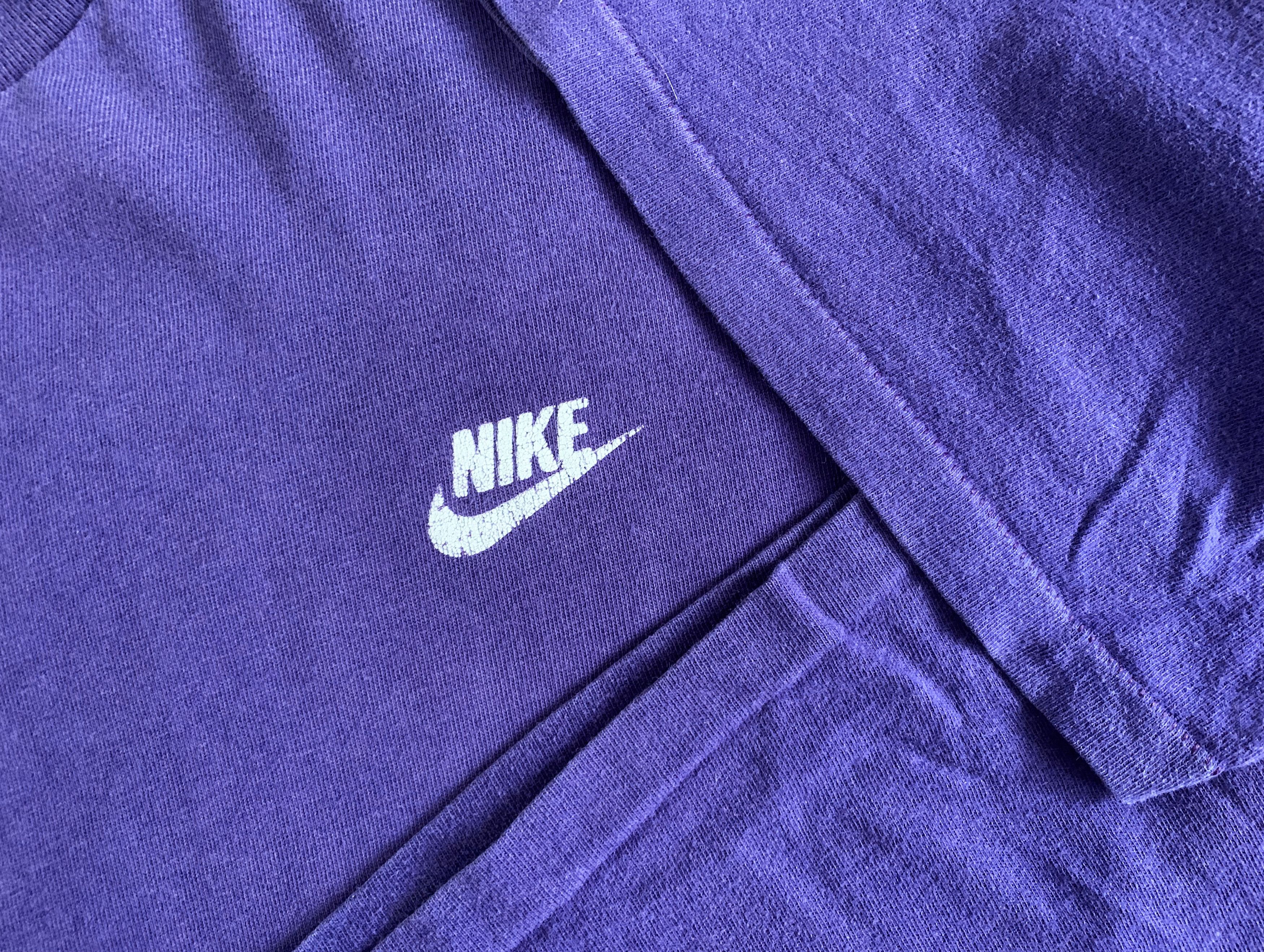 Nike NIKE T shirt Vintage 90s Single Stitch Tee Boxy Fit Purple Size US XL / EU 56 / 4 - 3 Thumbnail