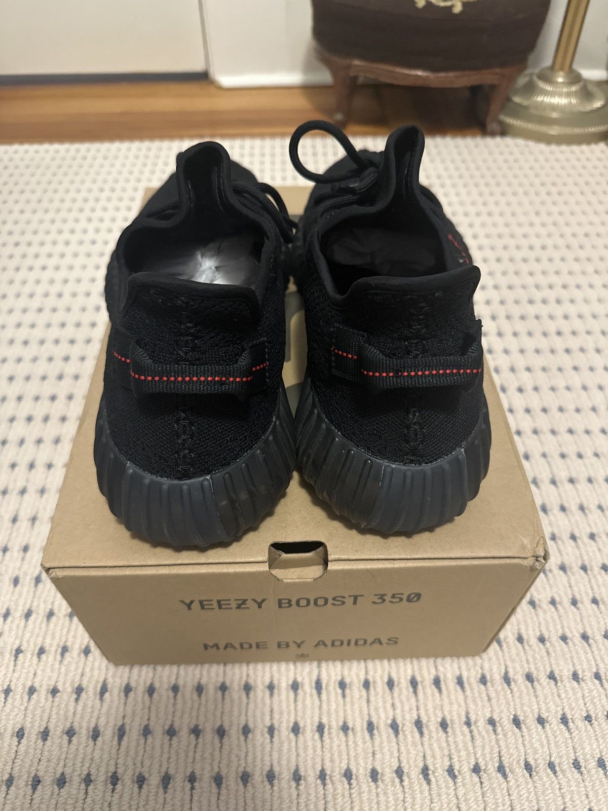Yeezy Yeezy Boost 350 V2 Black Red Size US 13 / EU 46 - 4 Thumbnail