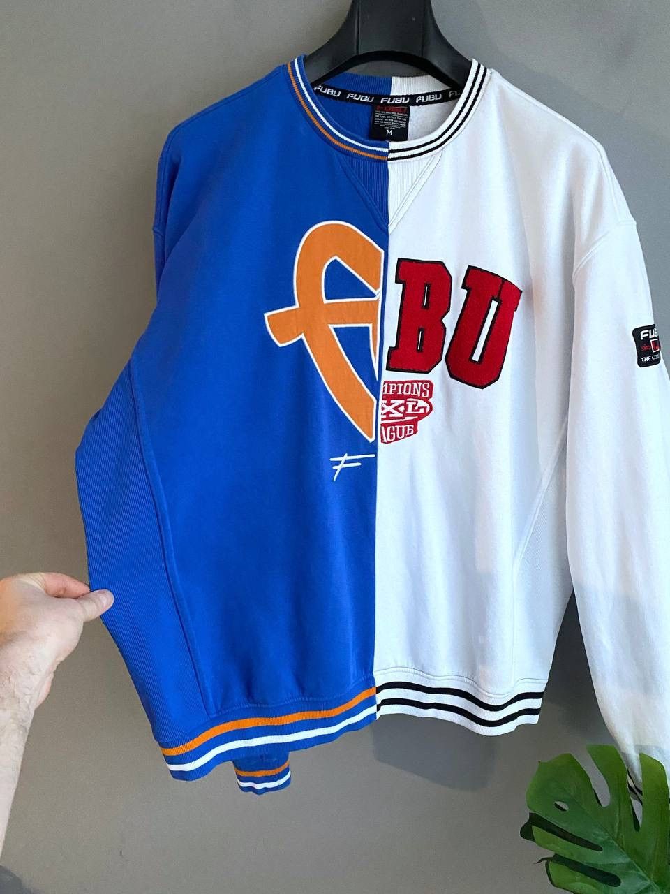 Fubu Vintage FUBU Men's White/Blue Hip Hop Oversized Sweatshirt M Size US M / EU 48-50 / 2 - 6 Thumbnail