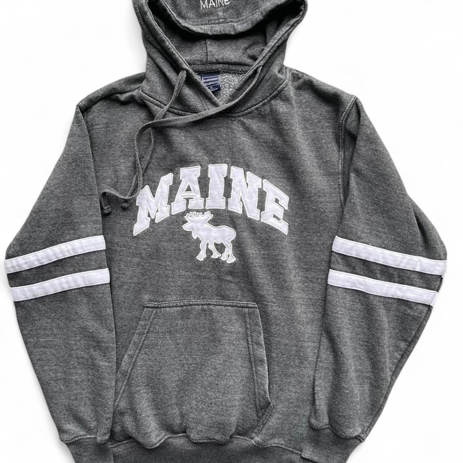 Other Vintage Style Grey Maine Moose Hoodie Sweatshirt Size M Size US M / EU 48-50 / 2 - 1 Thumbnail