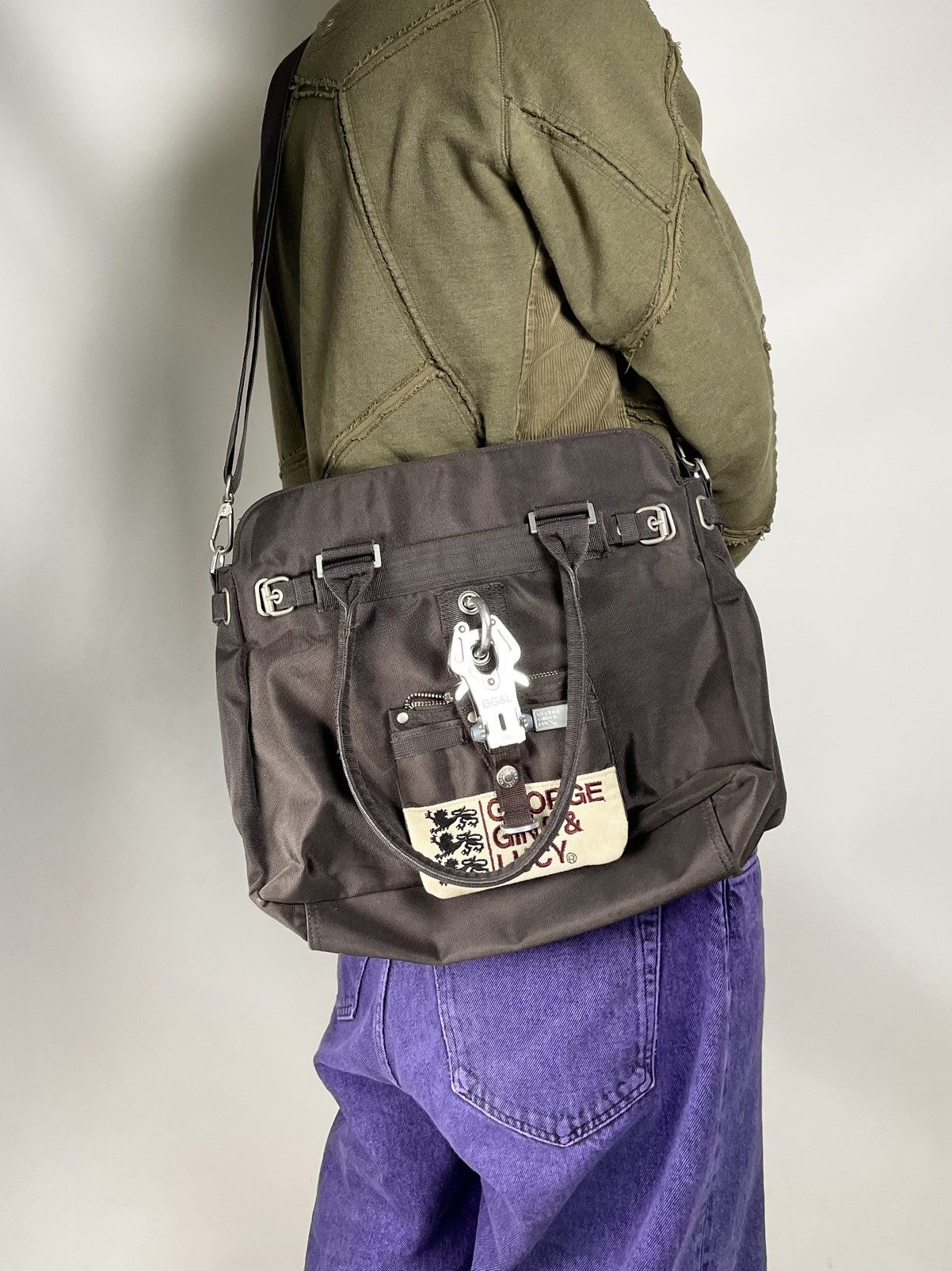 Japanese Brand George Gina & Lucy Grace Brown Alyx Carabiner Bag Y2K GGL Size ONE SIZE - 1 Thumbnail