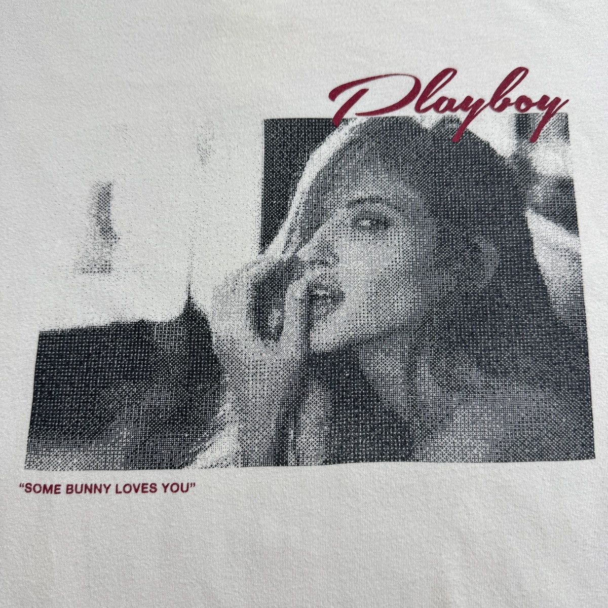 Playboy 24x27 Vintage Playboy Some Bunny Loves You sexy girl Y2K tee Size US L / EU 52-54 / 3 - 3 Thumbnail