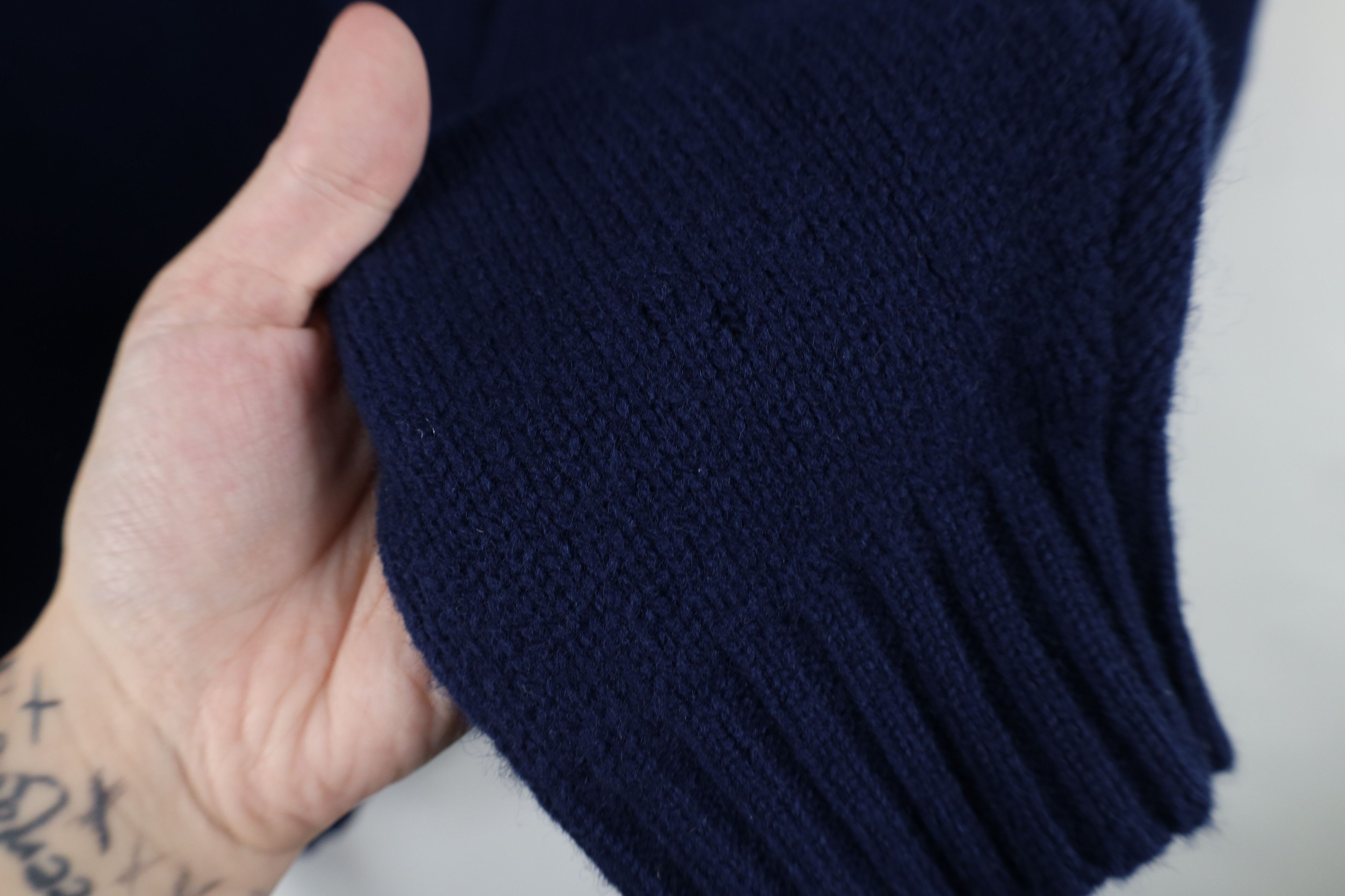 Ralph Lauren Vintage 90s Ralph Lauren Lambswool Knit V-Neck Sweater Blue Size US XL / EU 56 / 4 - 9 Thumbnail