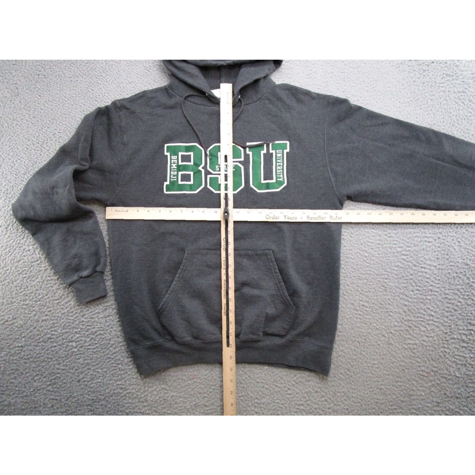 Champion BSU Embroidered Hoodie Mens Size M Champion Gray University 90s Logo Theme Pullover Size US M / EU 48-50 / 2 - 5 Thumbnail