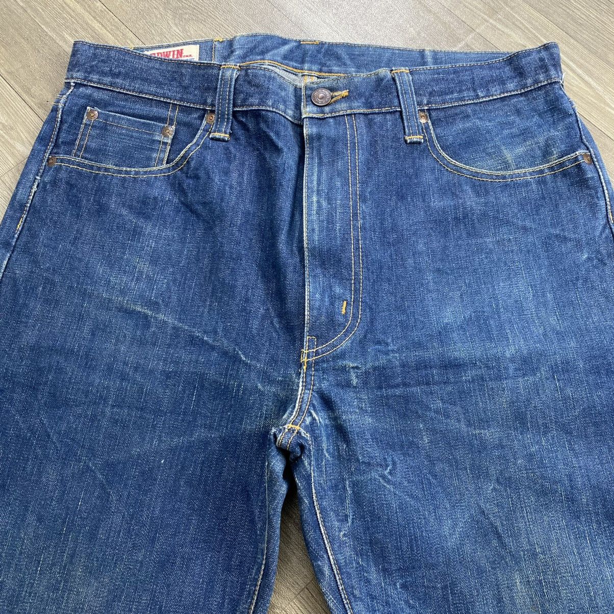 Edwin 1990s Vintage Edwin 359 B.F. ST Half Selvedge Denim Jeans Size US 34 / EU 50 - 3 Thumbnail